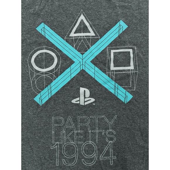 Sony PlayStation “Party Like It’s 1994” Men's Graphic T-Shirt Gray 2XL - Picture 4 of 8